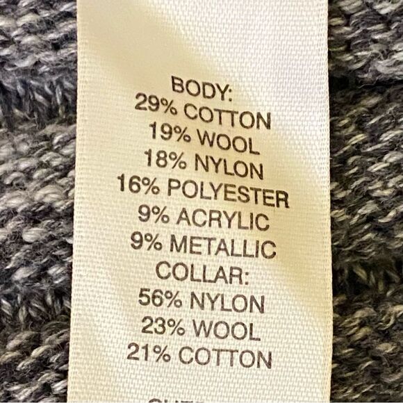 White House Black Market Poncho Cowl Neck Women Size Medium Geometric Pattern - Picture 5 of 6